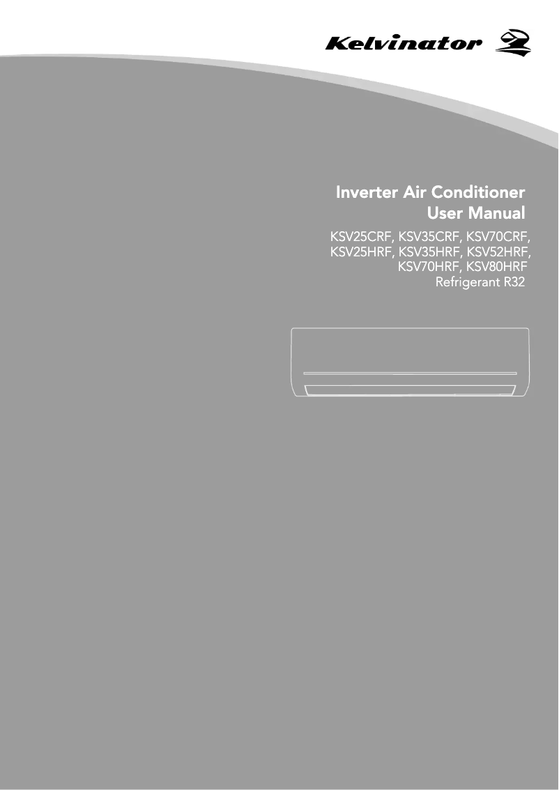 Page n°1 - Mode d'emploi Kelvinator KSV80HRF