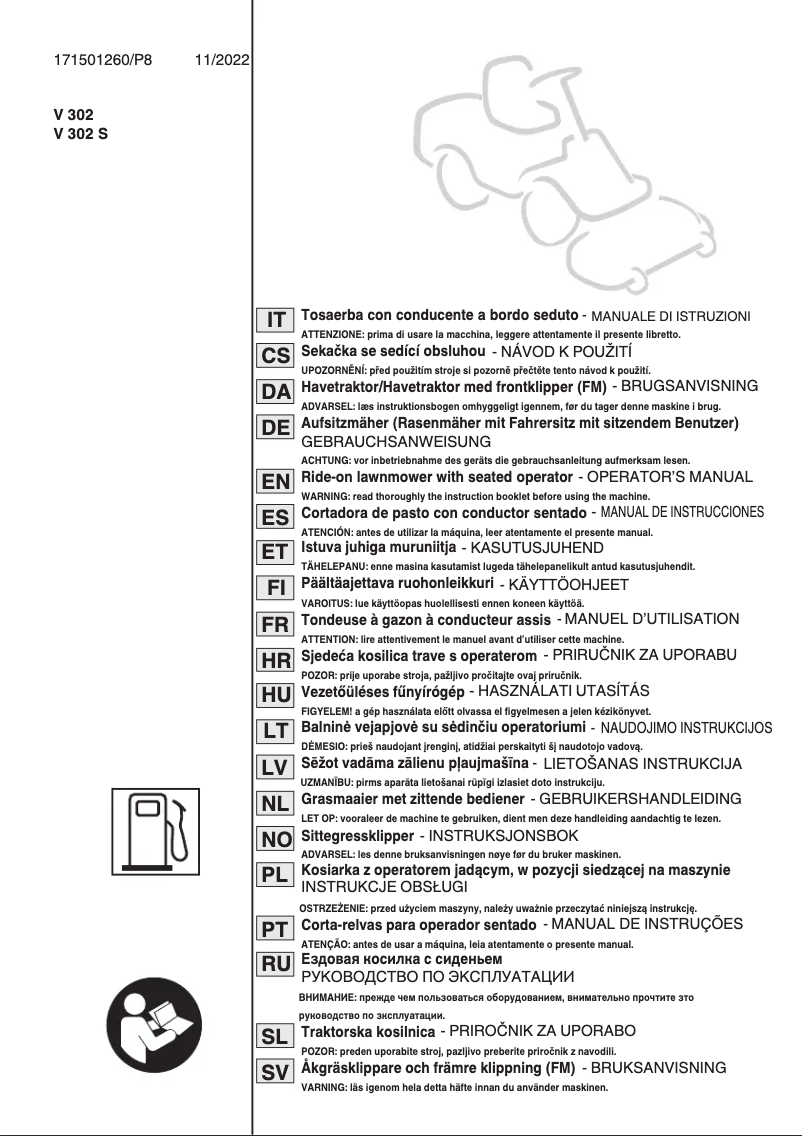 Page 1 de la notice Manuel utilisateur Stiga PARK 300 M
