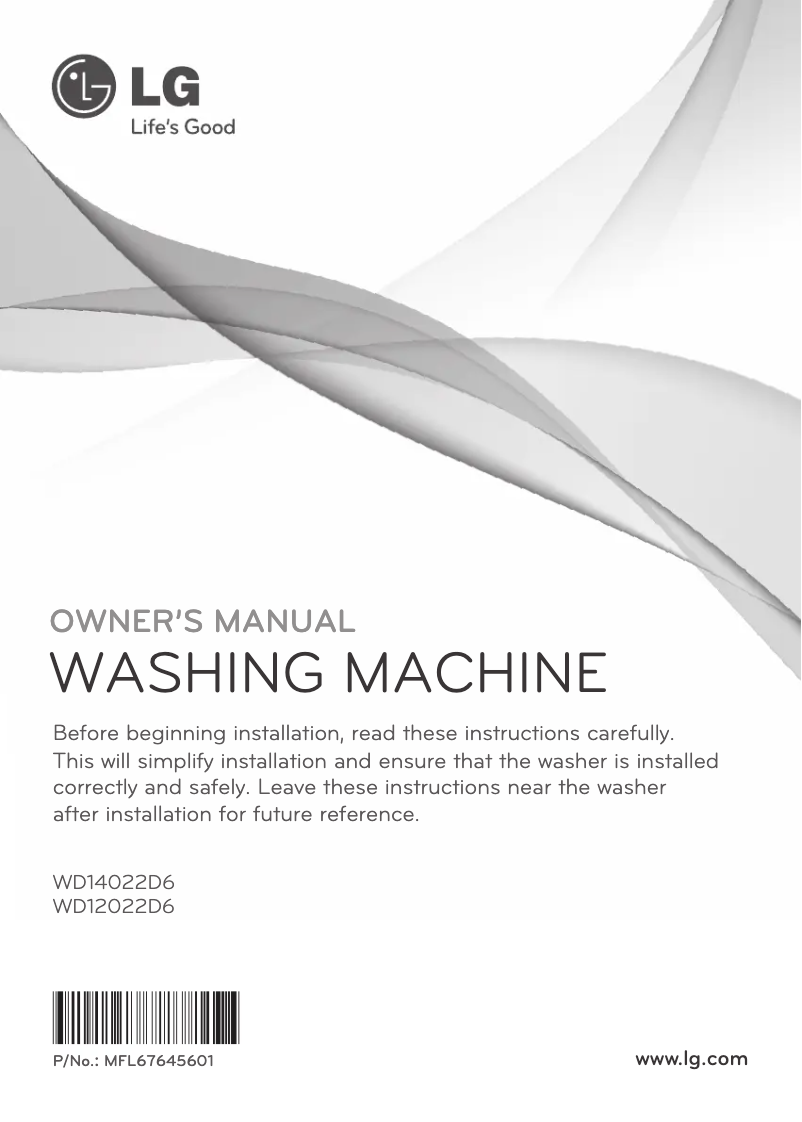 Página 1 del manual Manual de usuario LG WD14022D6