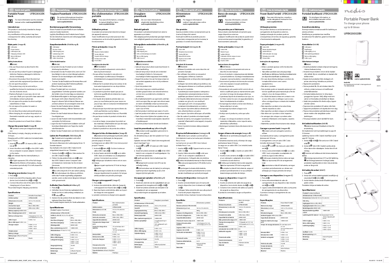 Page n°1 - Manuel utilisateur Nedis UPBK20002BK