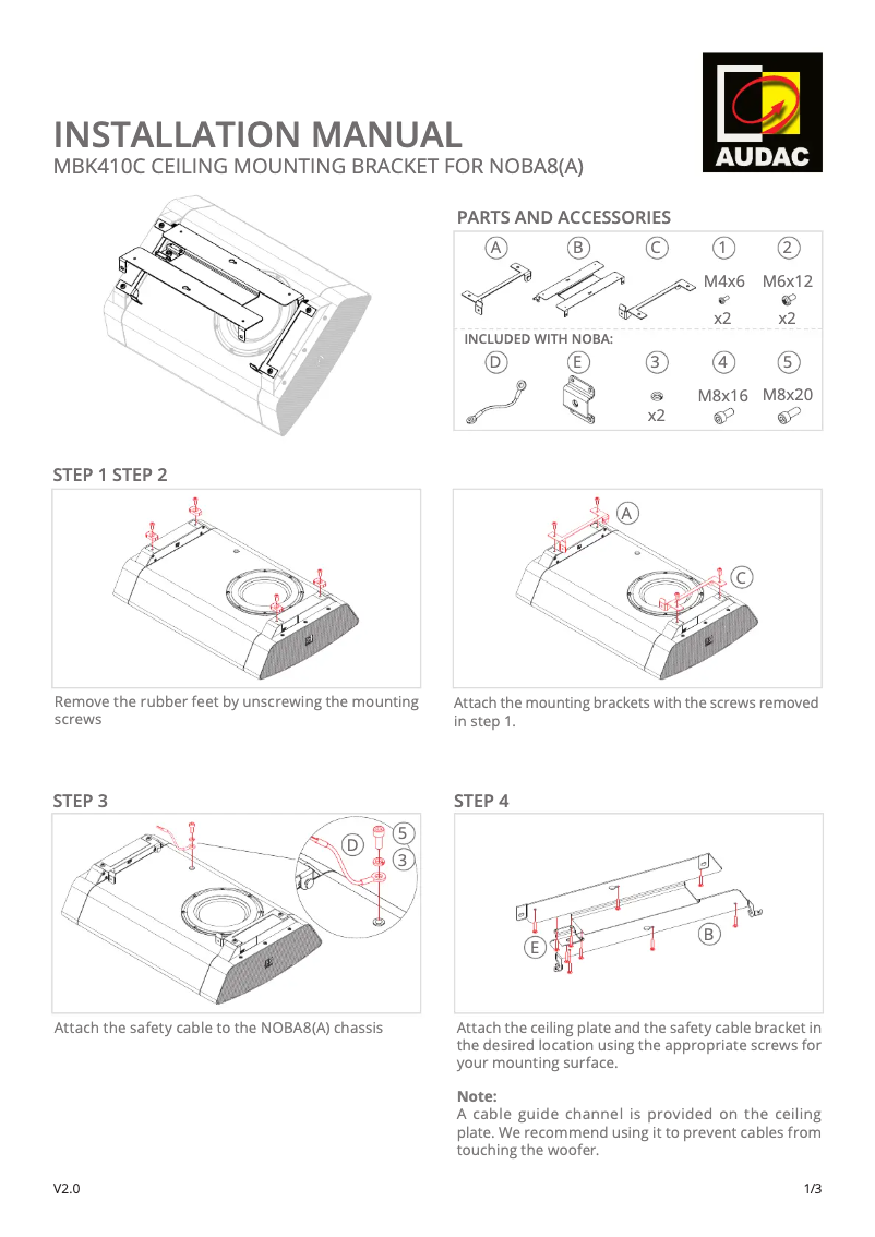 Image de la première page du manuel de l'appareil MBK410C