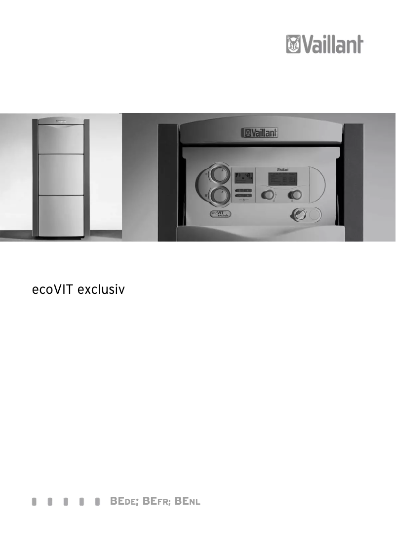 Page n°1 - Manuel utilisateur Vaillant EcoVIT exclusiv