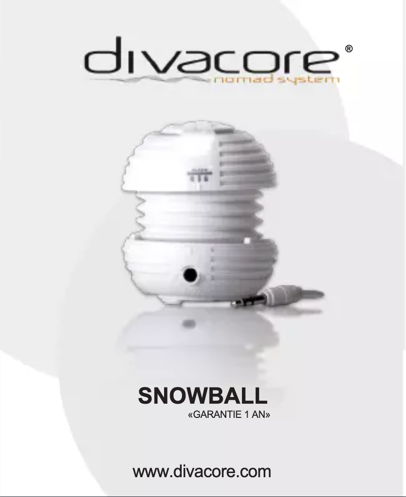 Image de la première page du manuel de l'appareil Snowball