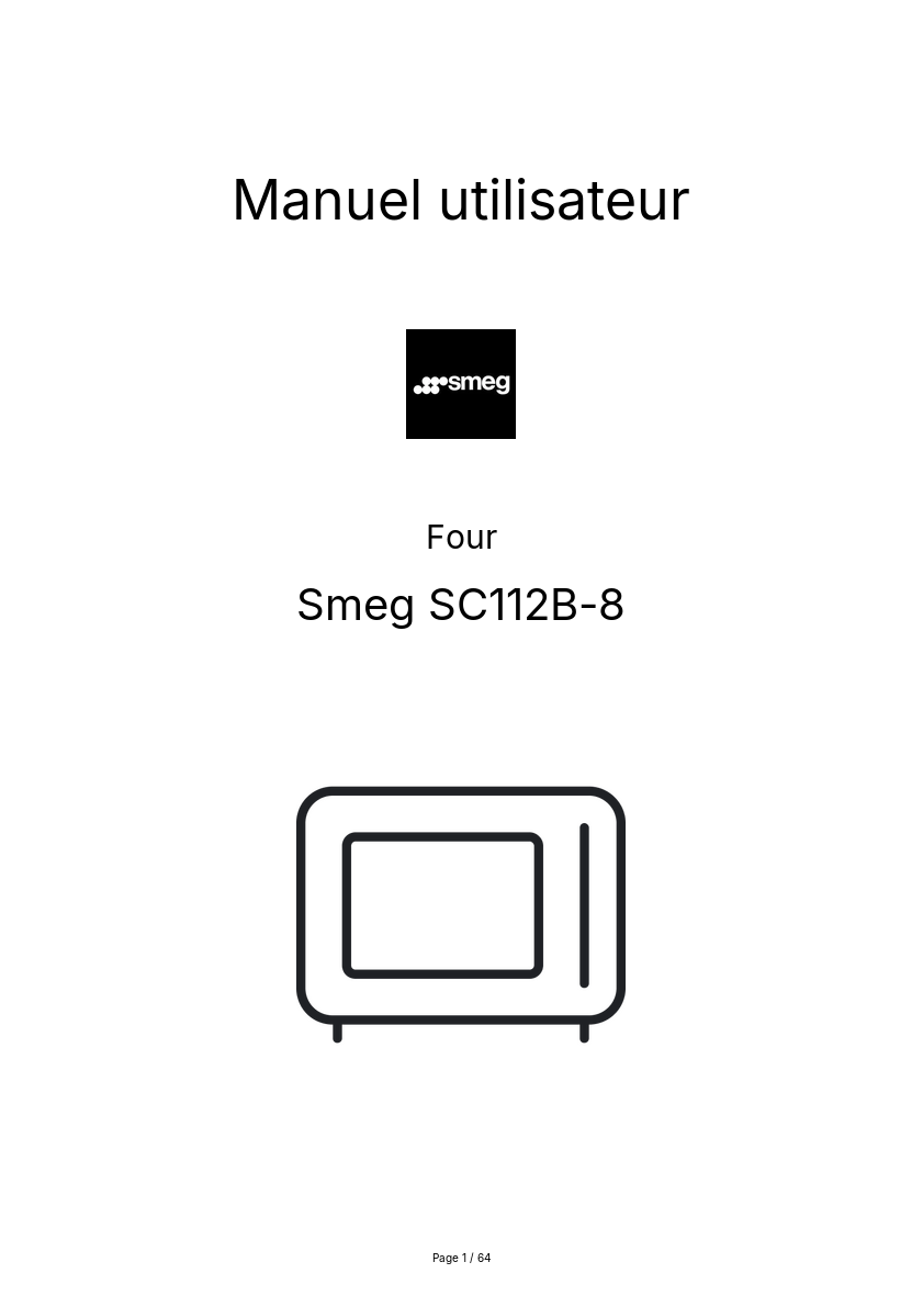 Image de la première page du manuel de l'appareil SC112B-8