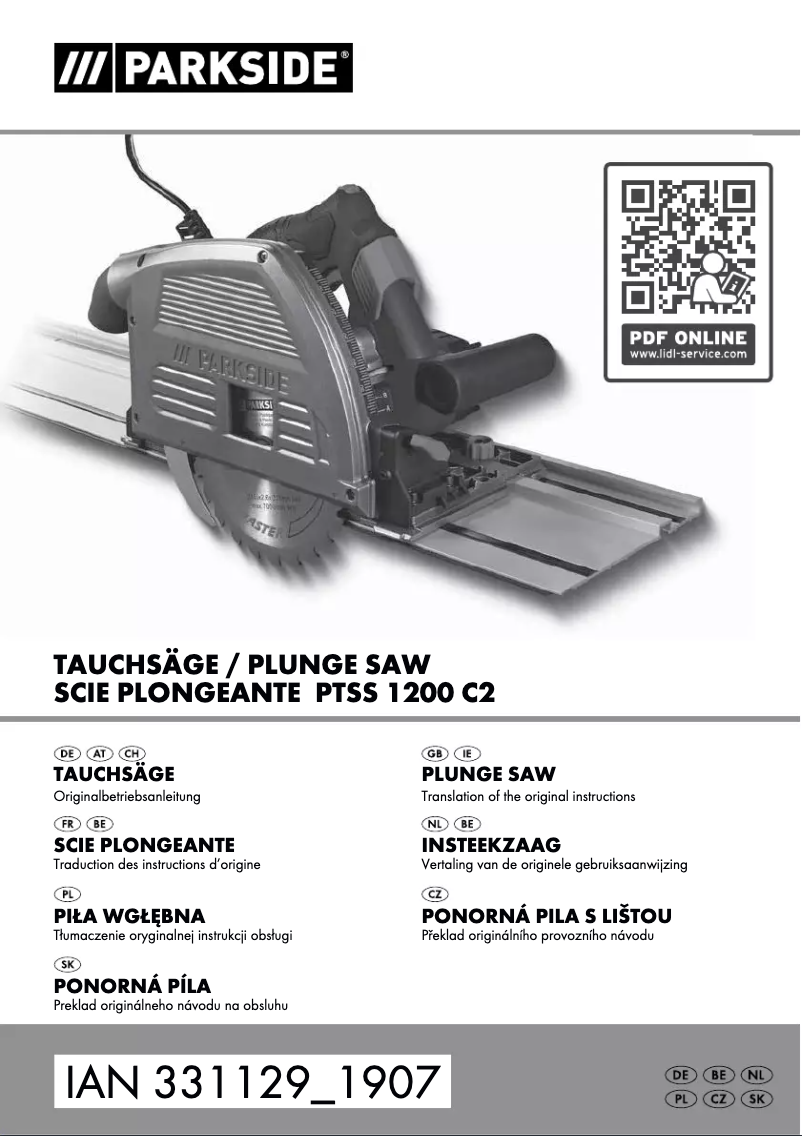 Image de la première page du manuel de l'appareil PTSS 1200 C2