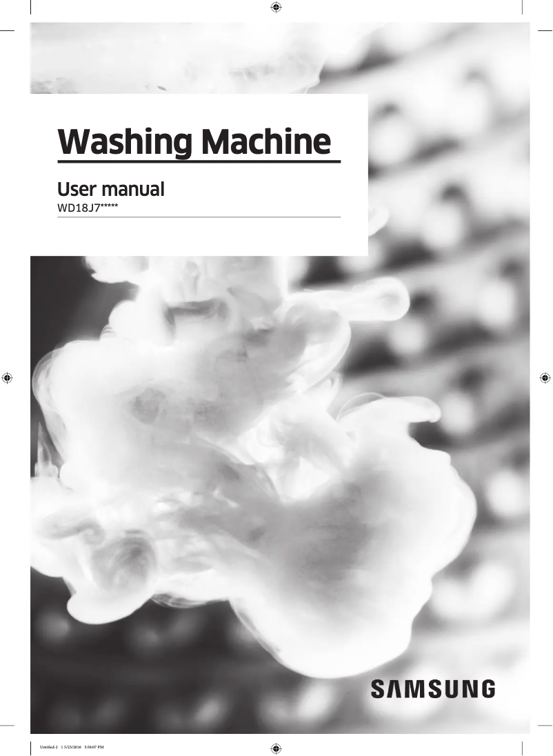 Page 1 de la notice Manuel utilisateur Samsung WD18J7810KG