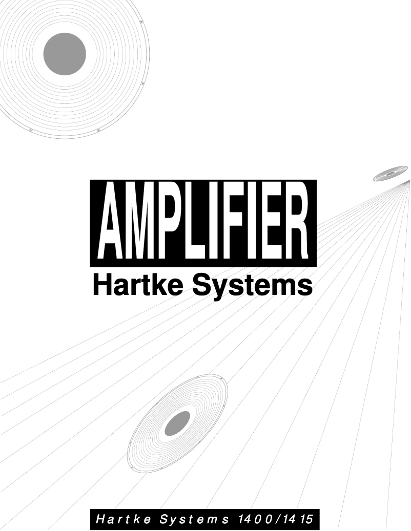 Page 1 de la notice Manuel utilisateur Hartke HA1400