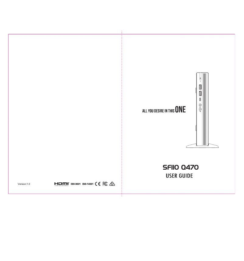 Page 1 de la notice Manuel utilisateur ECS SF110 Q470