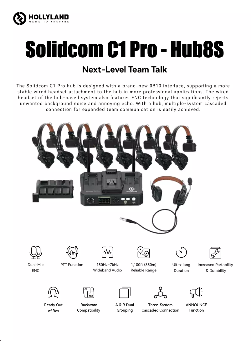 Image de la première page du manuel de l'appareil Solidcom C1 Pro