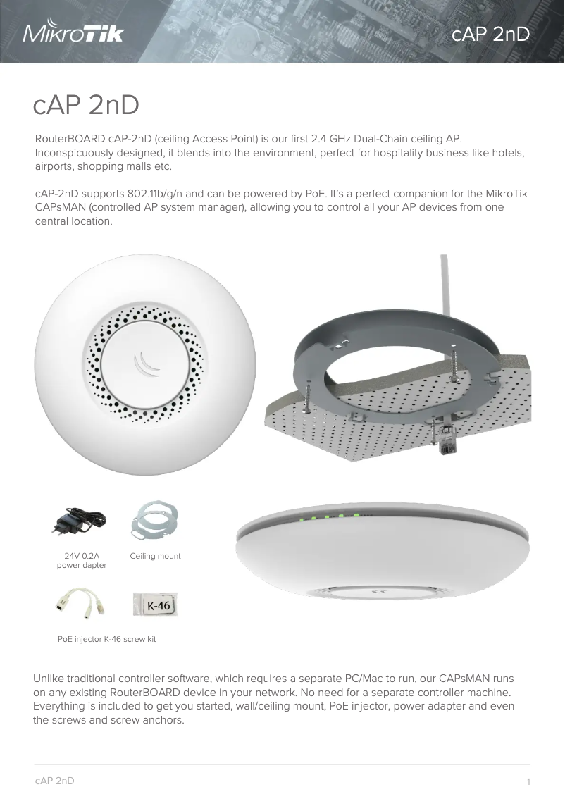 Page n°1 - Brochure Mikrotik cAP