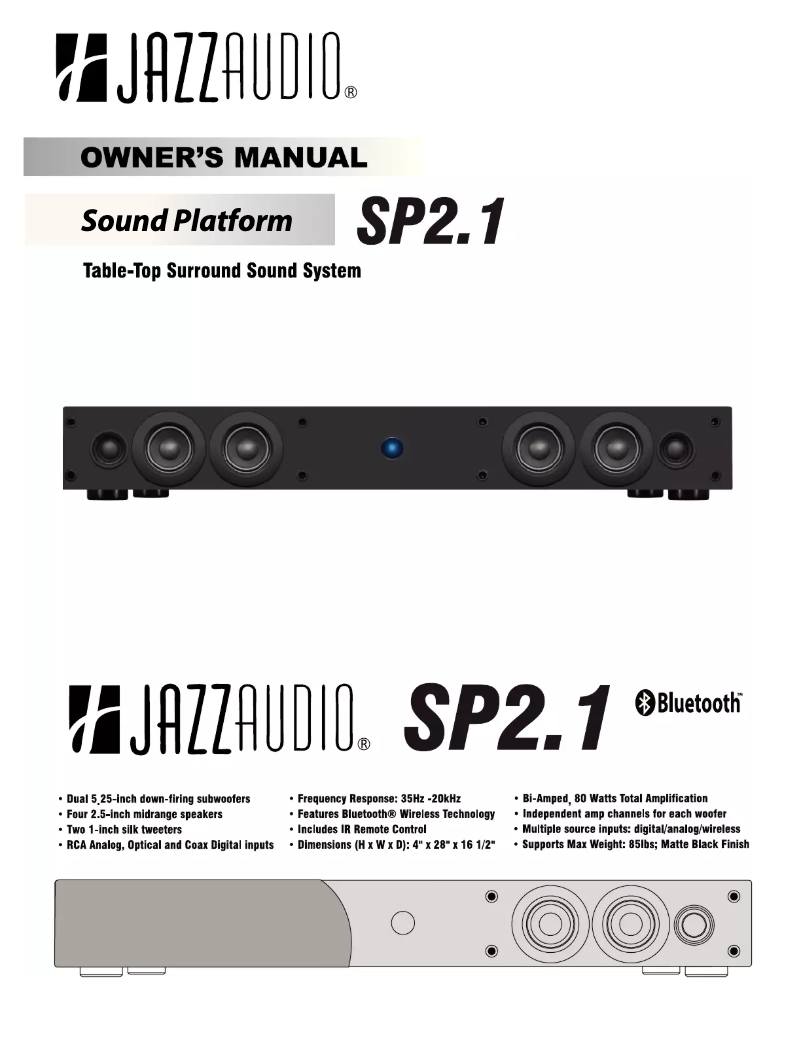 Page n°1 - Manuel utilisateur OSD Audio SP2.1