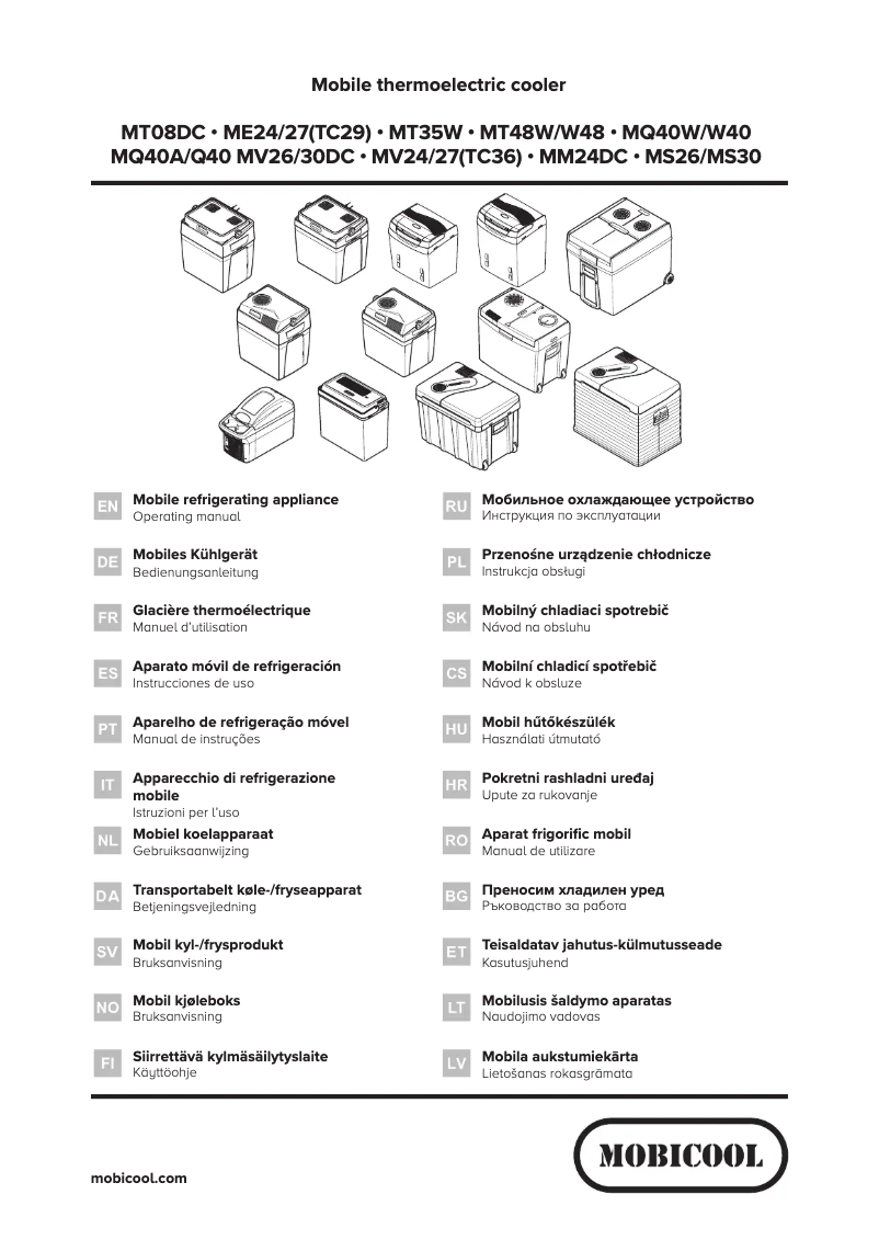 Page 1 de la notice Manuel utilisateur Mobicool MS30