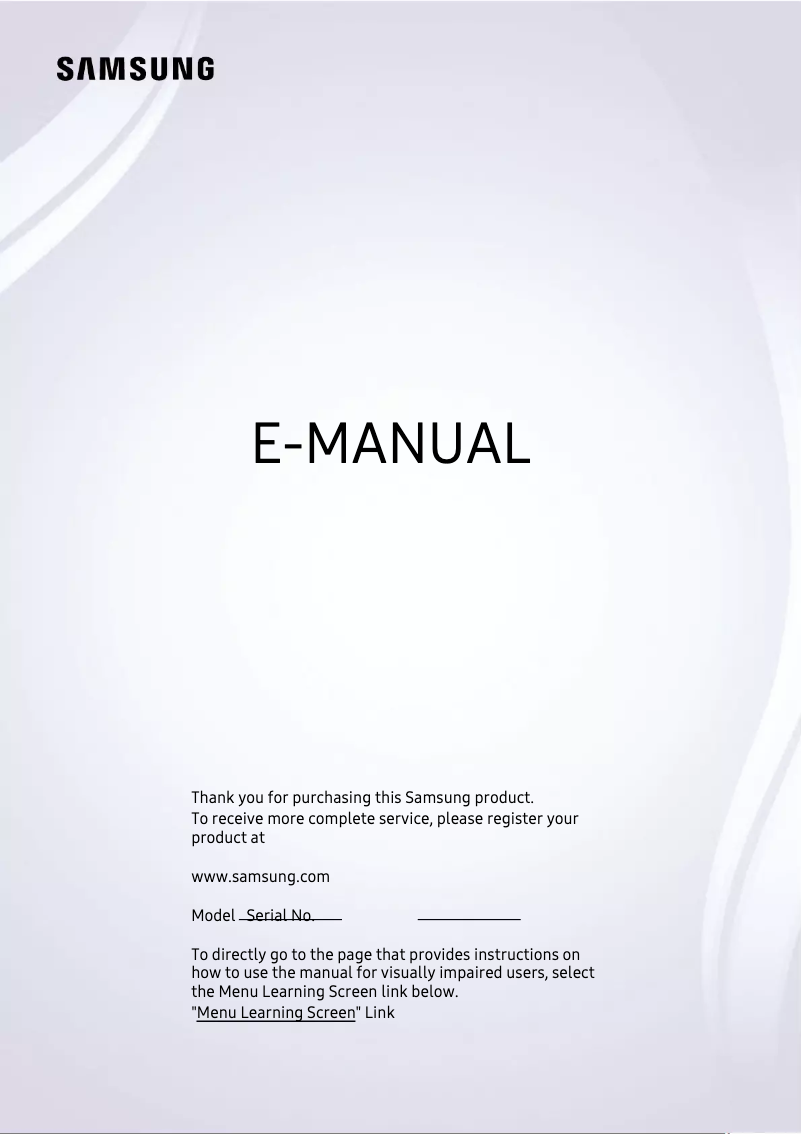 Page n°1 - Manuel utilisateur Samsung UA82TU8000G