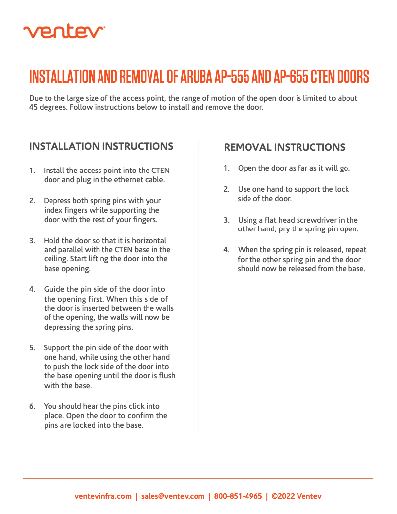 Page n°1 - Manuel utilisateur Ventev CT-BKT-655