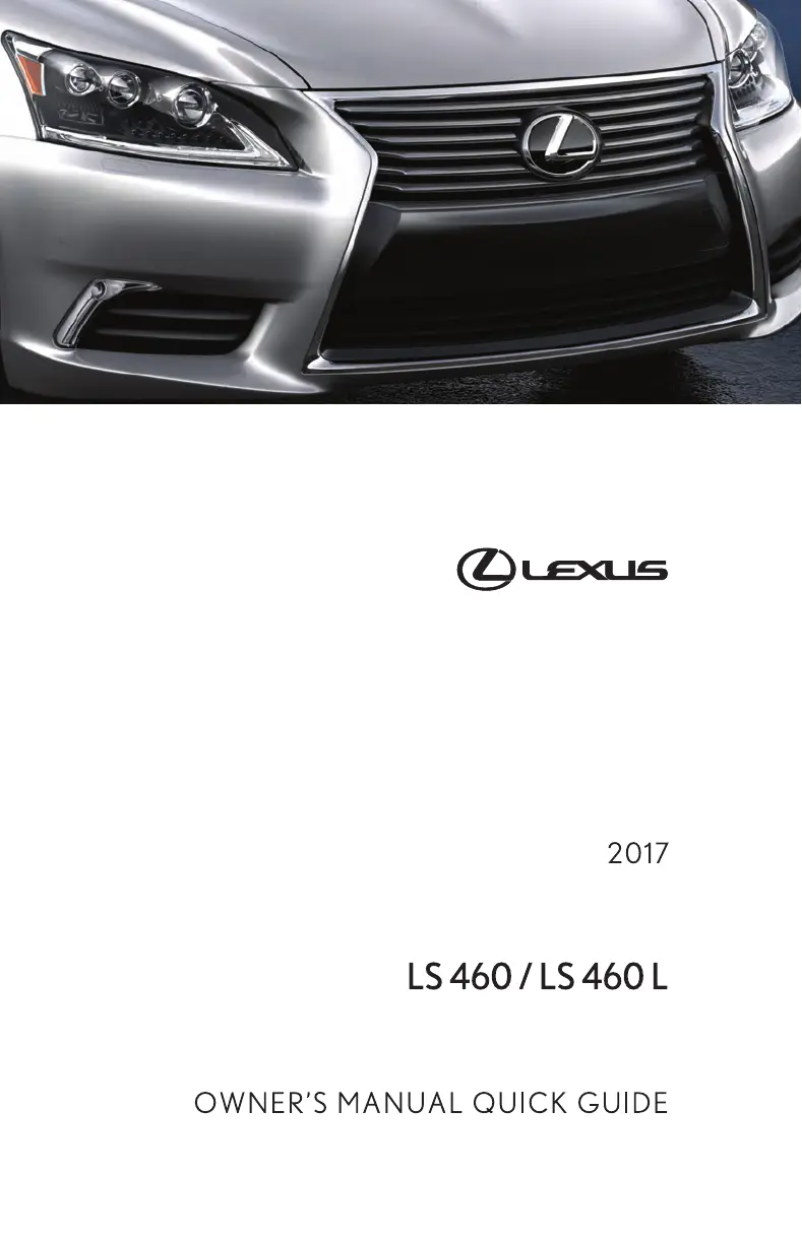 Page 1 de la notice Manuel utilisateur Lexus LS 460 L (2017)