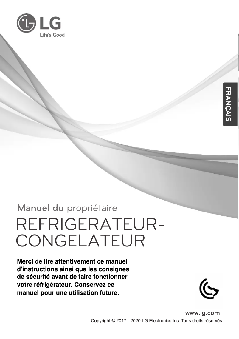 Page n°1 - Manuel utilisateur LG GN-B502SLCL