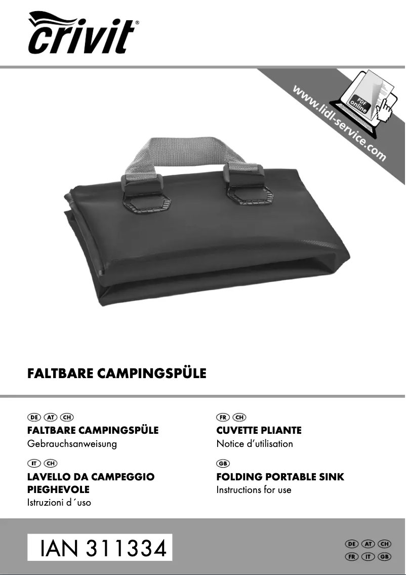 Page 1 de la notice Manuel utilisateur Crivit IAN 273737