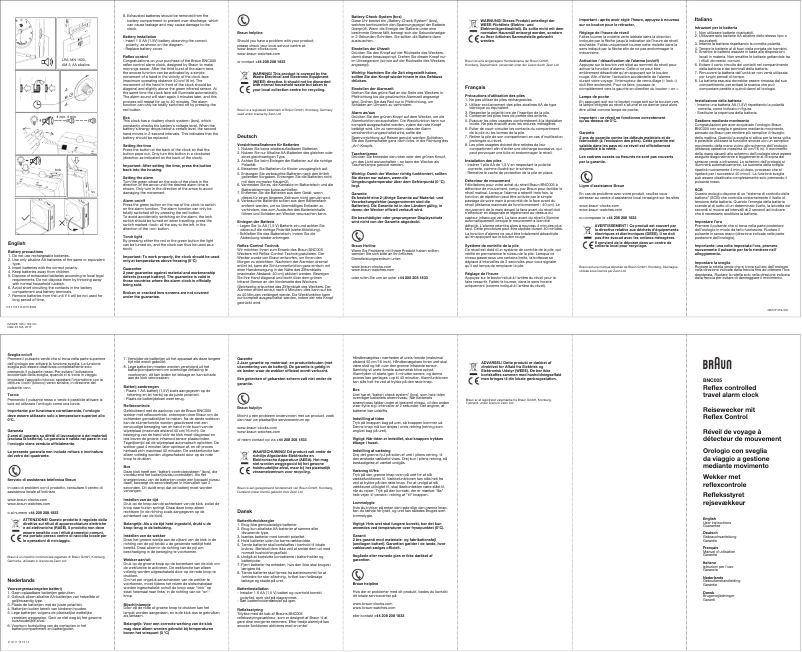 Page 1 de la notice Manuel utilisateur Braun BNC005