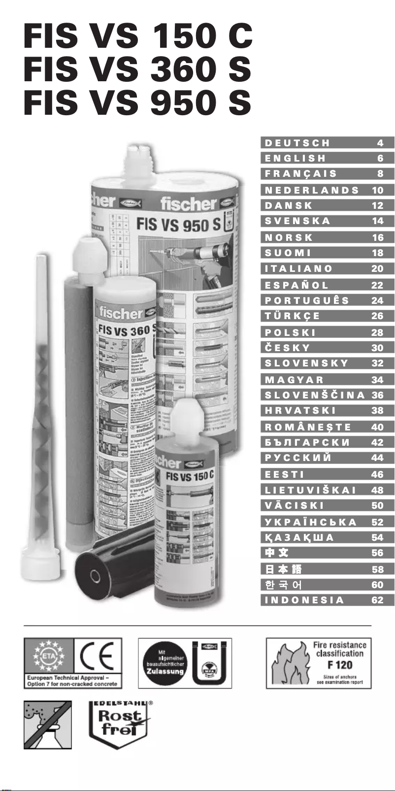 Page 1 de la notice Manuel utilisateur Fischer FIS VS 300 T