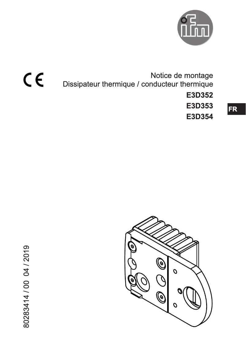Image de la première page du manuel de l'appareil E3D353