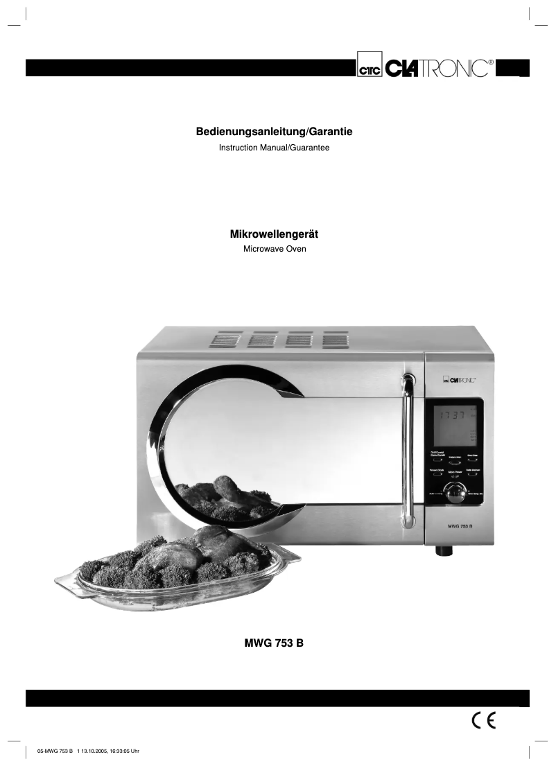 Image de la première page du manuel de l'appareil MWG 753