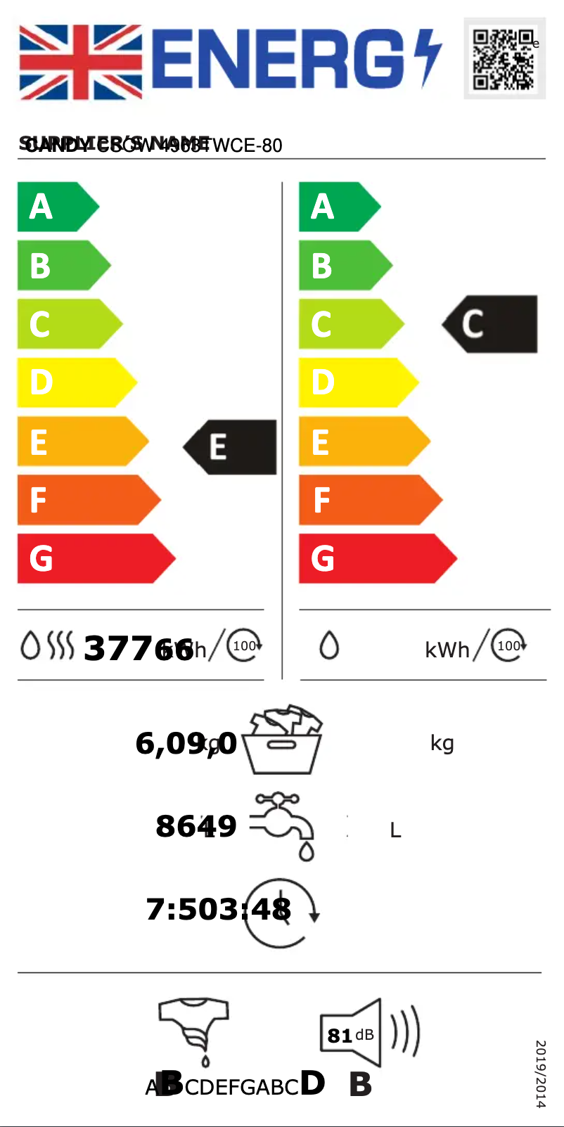 Image de la première page du manuel de l'appareil CSOW 4963TWCE-80