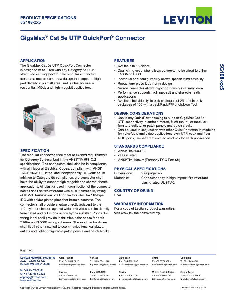 Page 1 de la notice Manuel utilisateur Accu-Tech 5G108-BC5