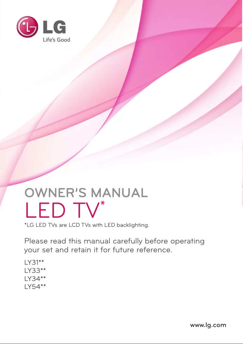 Page 1 of the manual User Manual LG 60LY540S