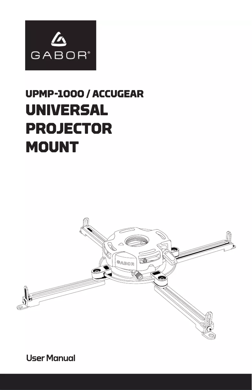 Page 1 de la notice Manuel utilisateur Gabor UPMP-1000