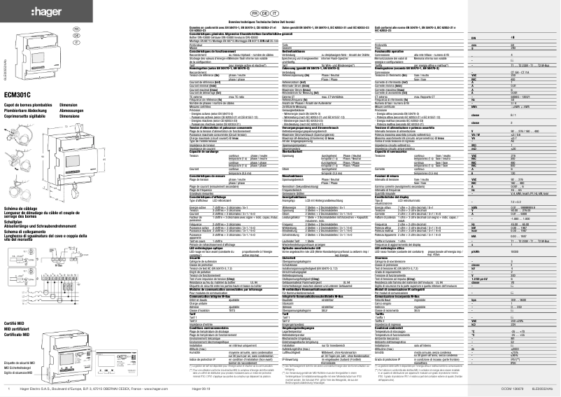 Image de la première page du manuel de l'appareil ECM301C