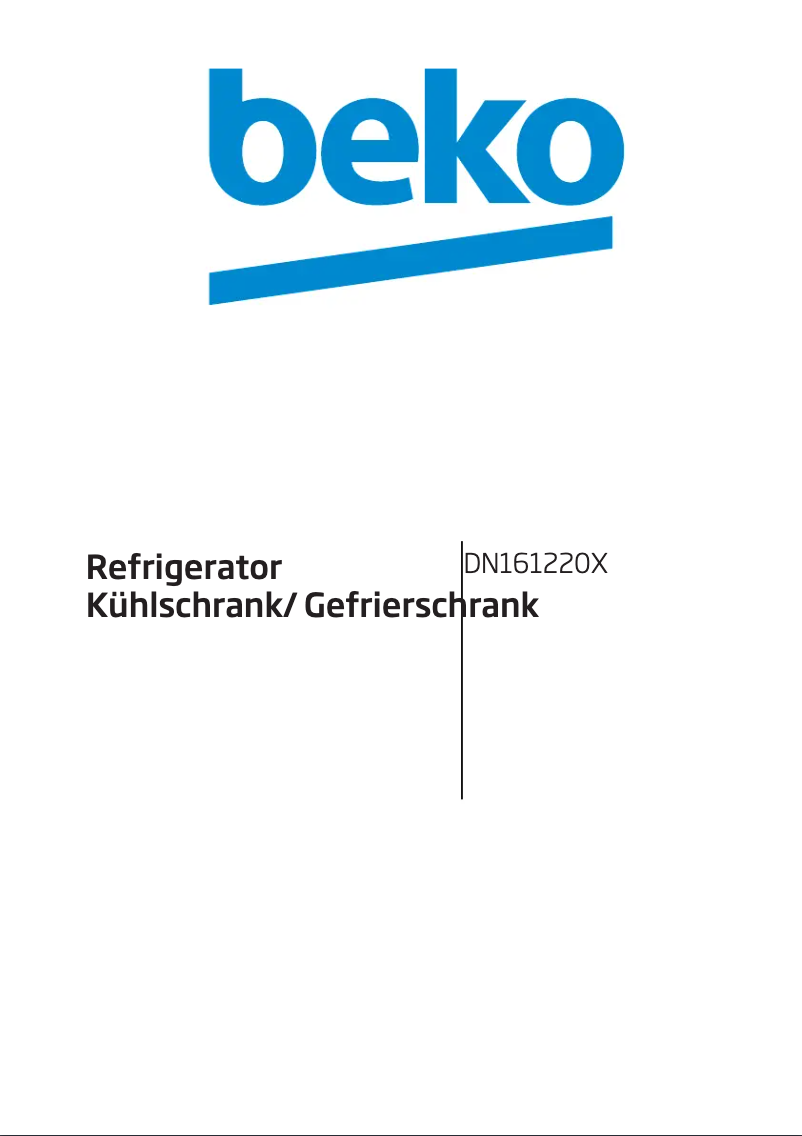 Image de la première page du manuel de l'appareil DN161220X