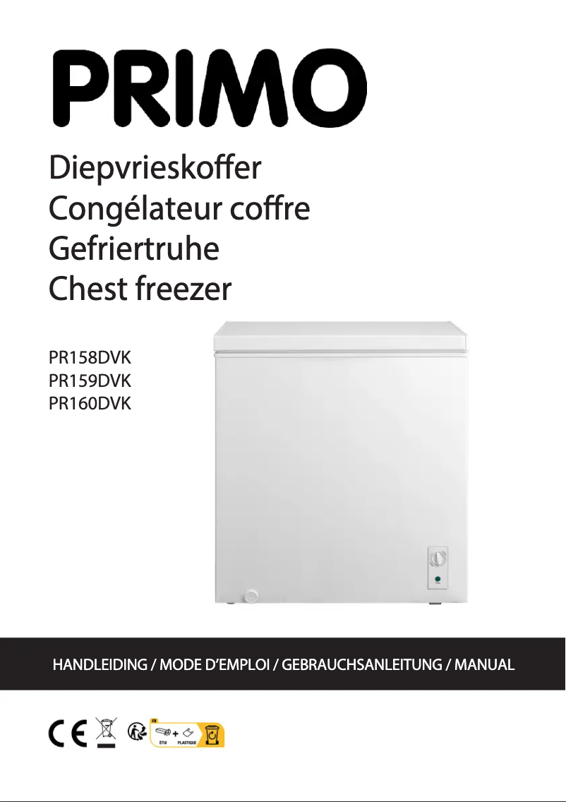 Page 1 de la notice Manuel utilisateur Primo PR159DVK