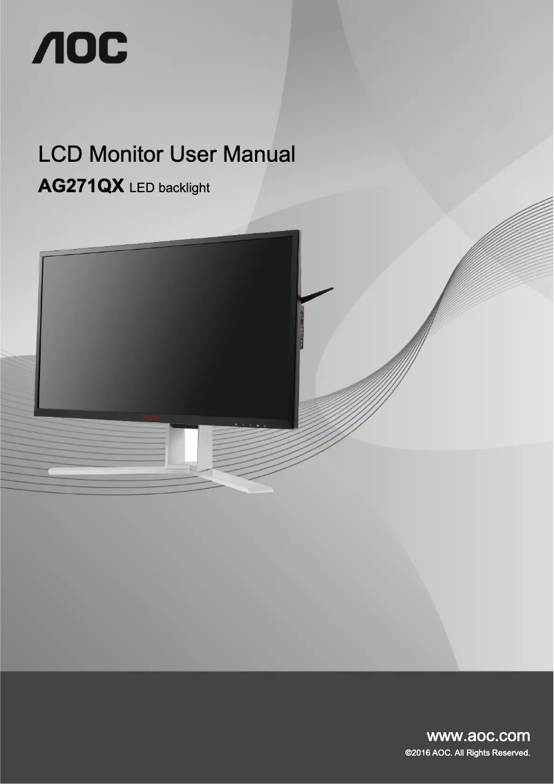 Image de la première page du manuel de l'appareil AG273QCG