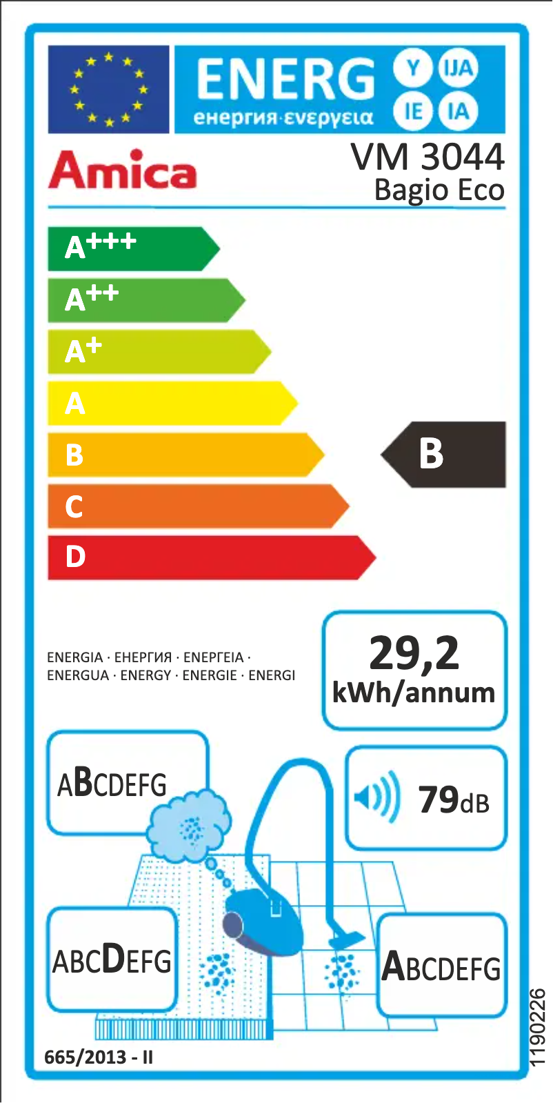 Image de la première page du manuel de l'appareil Bagio Eco VM 3044