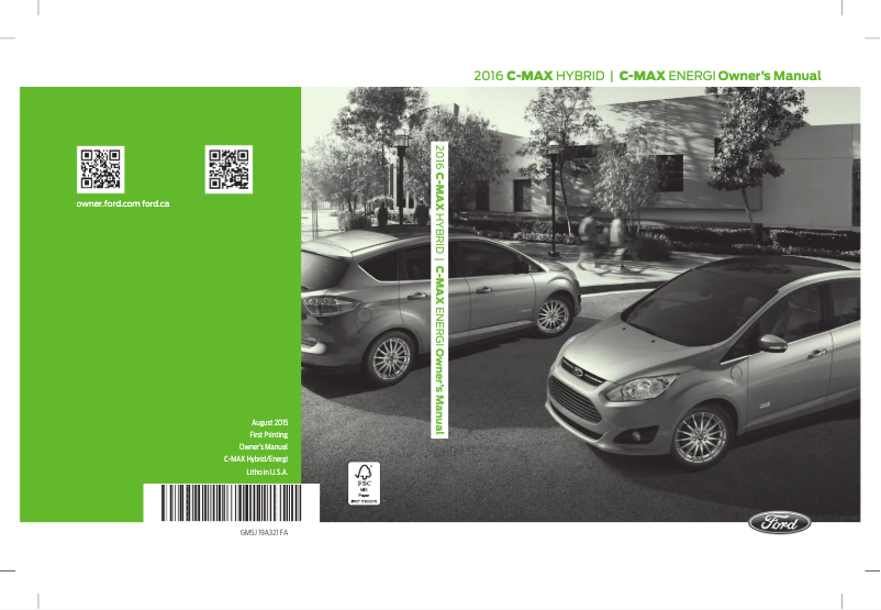 Page 1 de la notice Manuel utilisateur Ford C-Max Hybrid (2016)