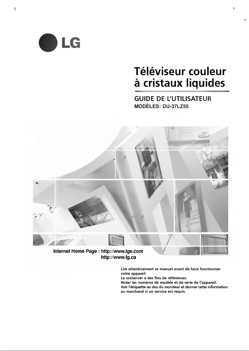 Image de la première page du manuel de l'appareil DU-37LZ55