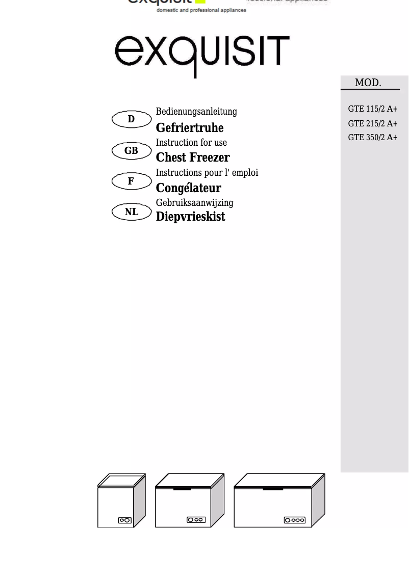 Image de la première page du manuel de l'appareil GTE 350