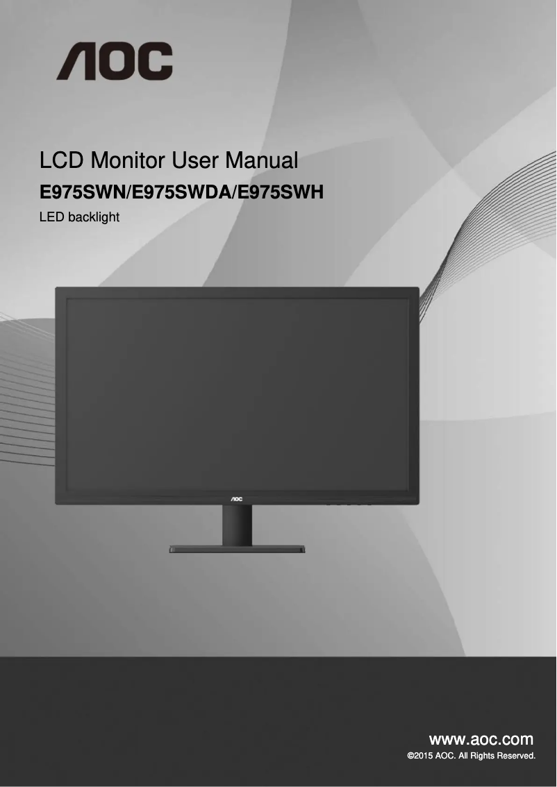 Page n°1 - Manuel utilisateur AOC E975SWDA