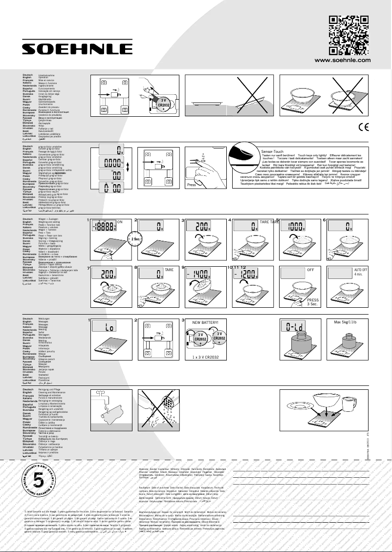 Page n°1 - Manuel utilisateur Soehnle City 66193
