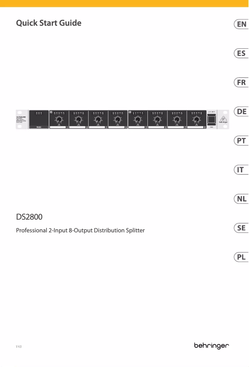Image de la première page du manuel de l'appareil Ultralink DS2800