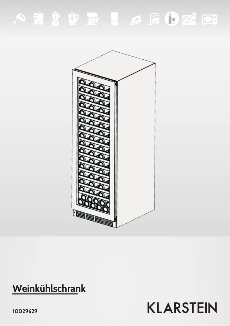 Page 1 de la notice Manuel utilisateur Klarstein Gran Reserva 166