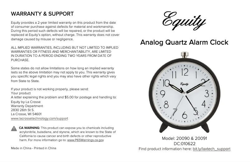 Image de la première page du manuel de l'appareil 20090