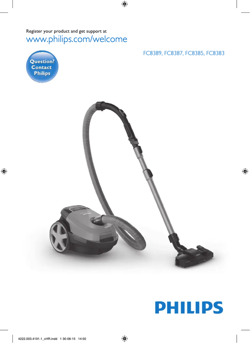 Image de la première page du manuel de l'appareil Performer Compact FC8389