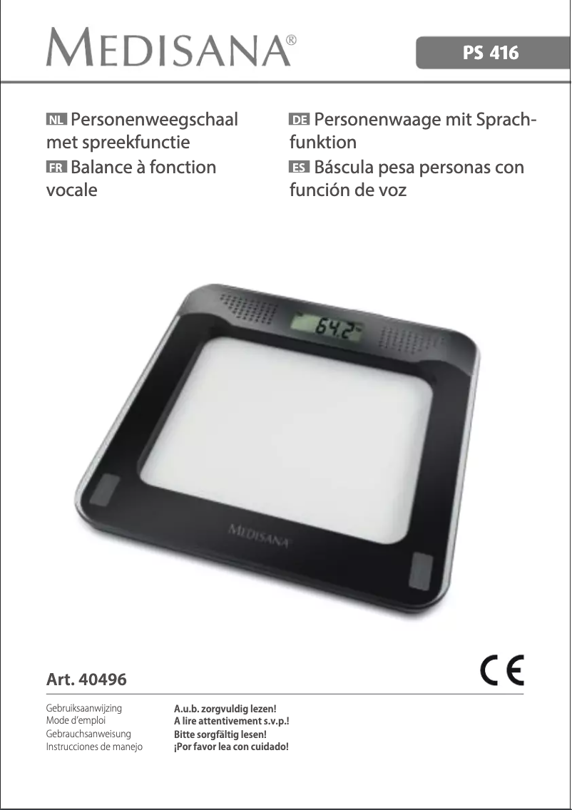 Image de la première page du manuel de l'appareil PS 416