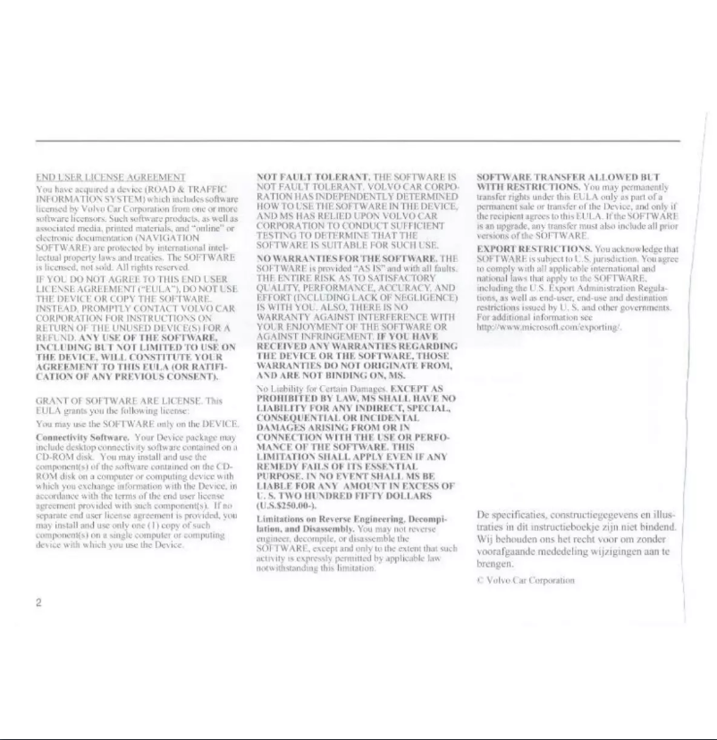 Page 1 of the manual User Manual Volvo RTI S60 (2006)