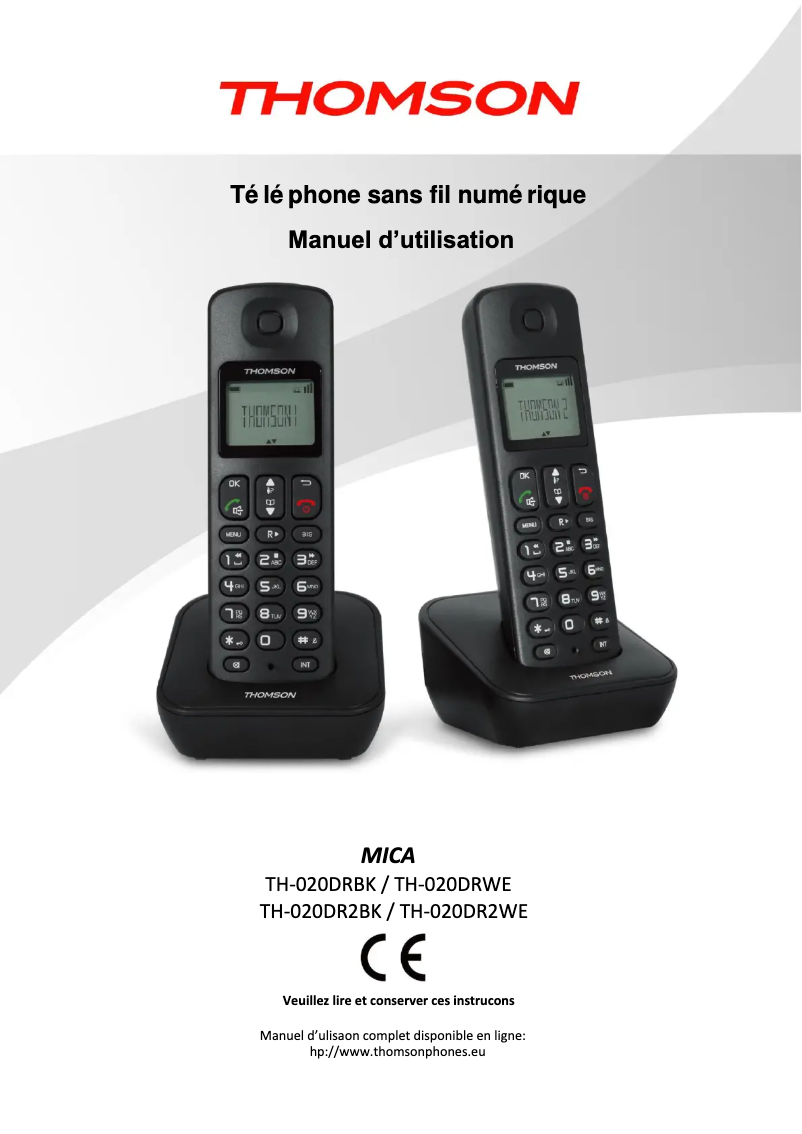 Imagen de la primera página del manual del dispositivo Mica TH-020DBK