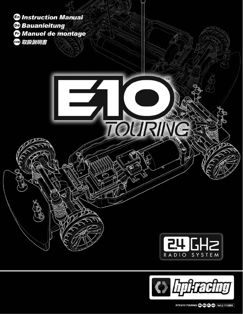 Page 1 de la notice Manuel utilisateur HPI Racing E10 Michele Abbate