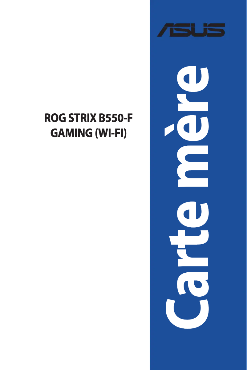 Page 1 de la notice Manuel utilisateur Asus ROG STRIX B550-F GAMING (WI-FI)