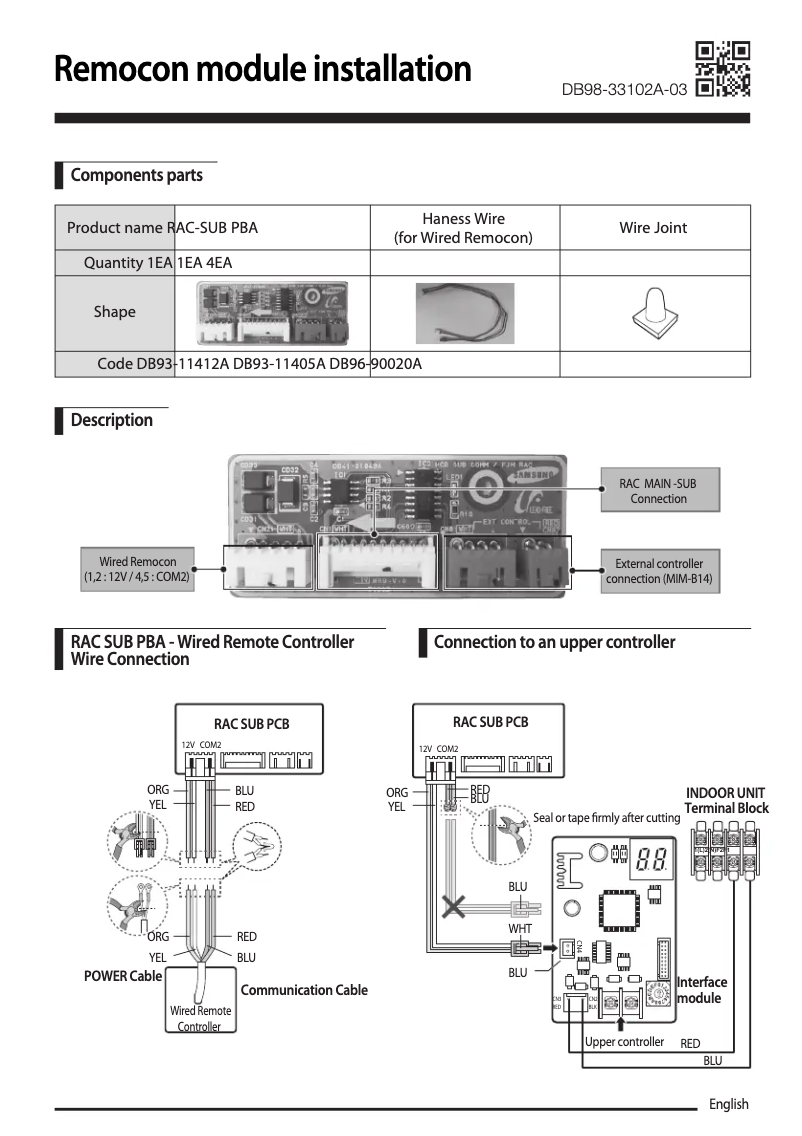 Page 1 de la notice Manuel utilisateur Samsung MIM-A00