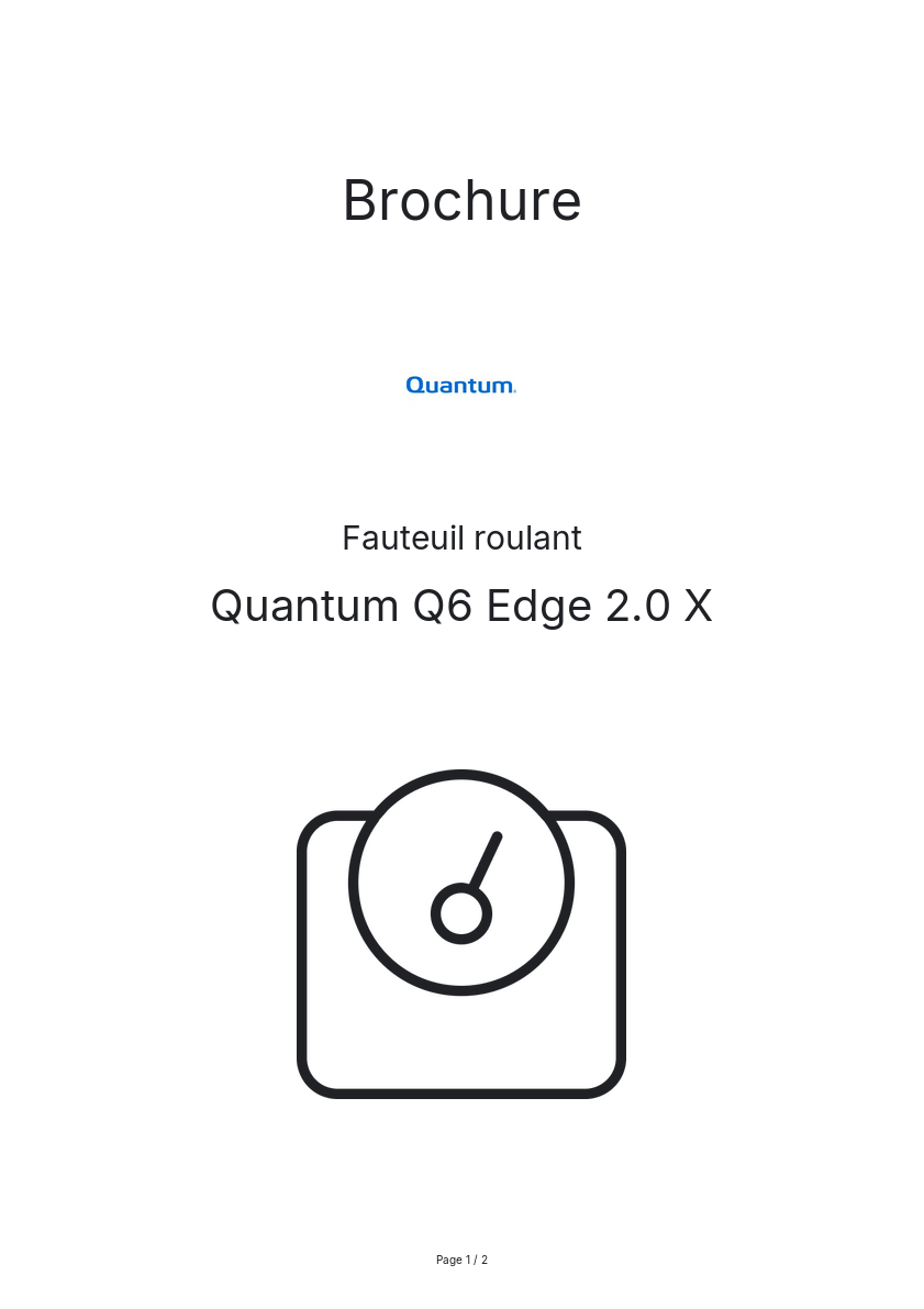 Page n°1 - Brochure Quantum Q6 Edge 2.0 X